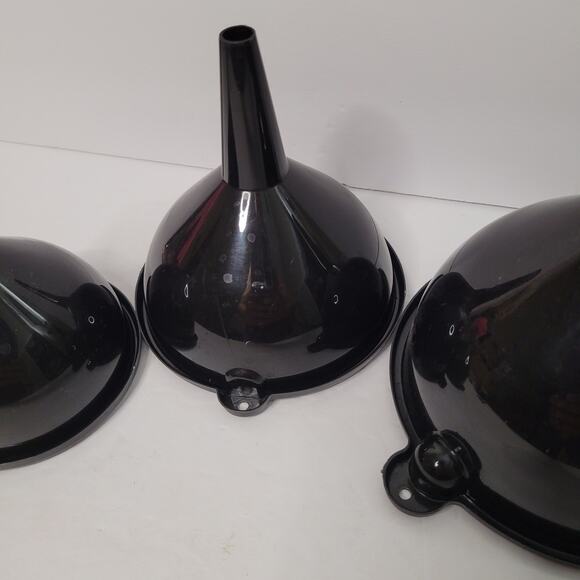 Set of Three Black Funnels - Picture 3 of 9